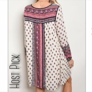 FINAL CLEARANCE Tassels n Lace Boho Tunic Dress Lace-up Size Medium